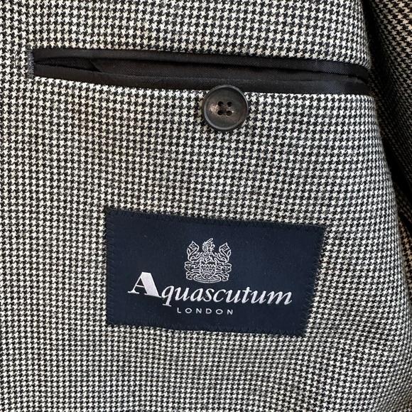 Men’s suit Aquascutum London - houndstooth wool thick - Picture 5 of 11